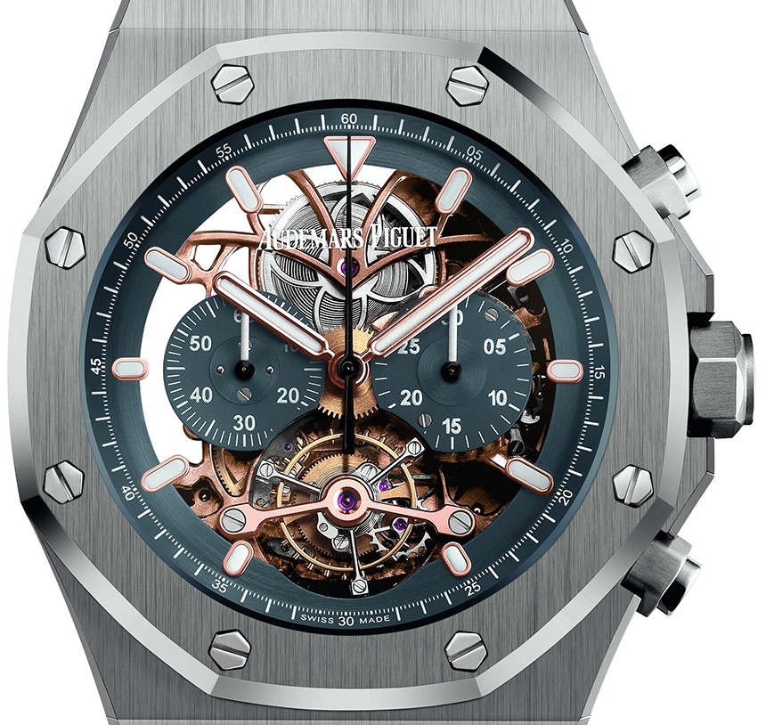 Audemars Piguet Royal Oak Tourbillon Chronograph Openworked In Platinum Watch Releases 